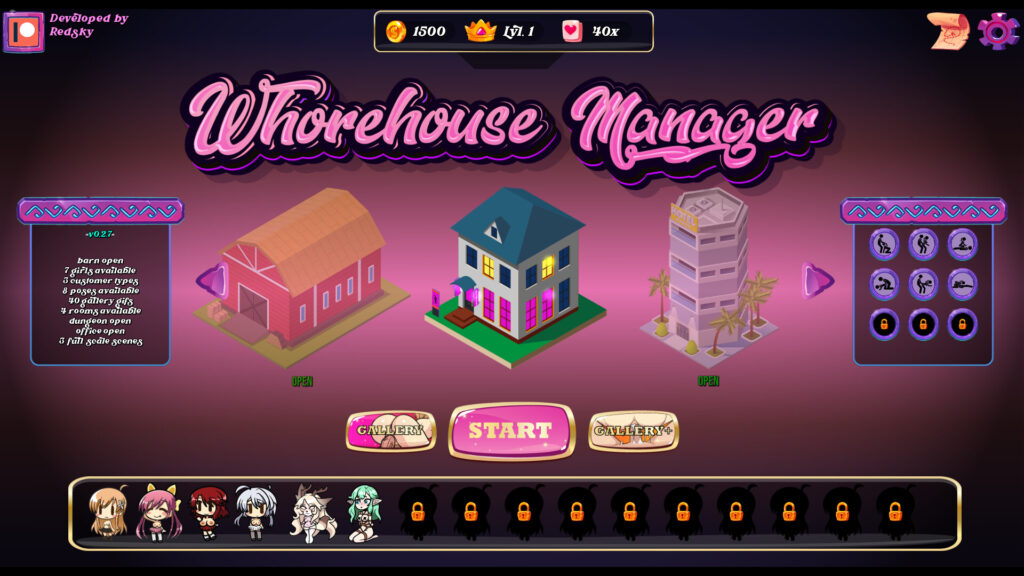 Whorehouse Manager PC Free Download (v0.8.0)