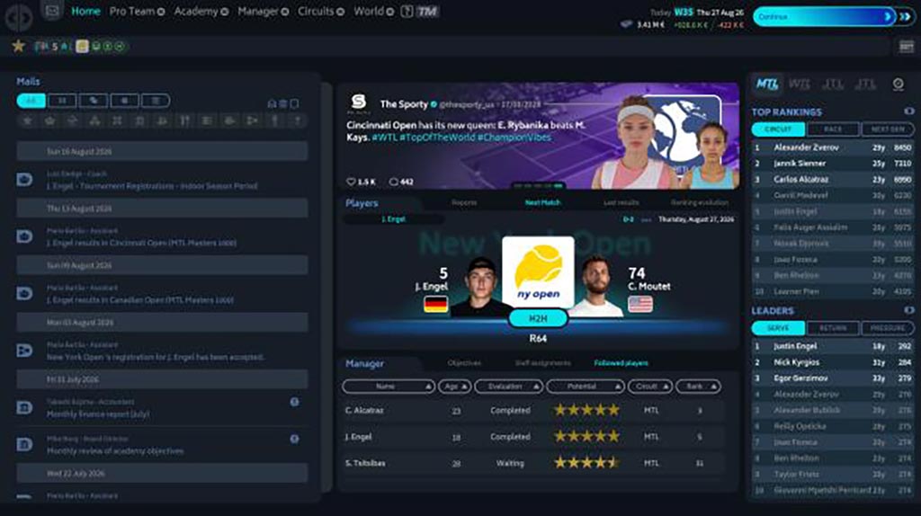 Tennis manager 26 pc free download (goldberg)